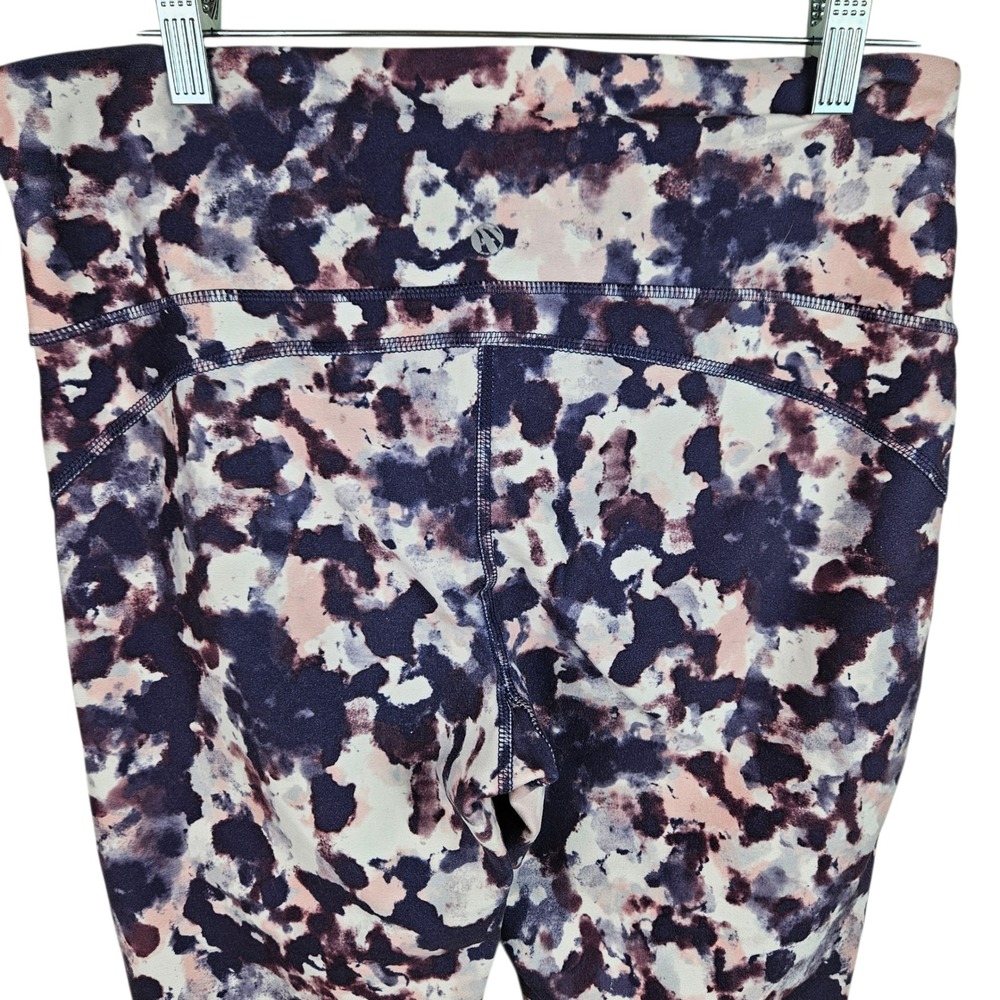 Marika Sport Womens‎ Purple Pink Abstract Print High Waist Capri Leggings L - Picture 4 of 12